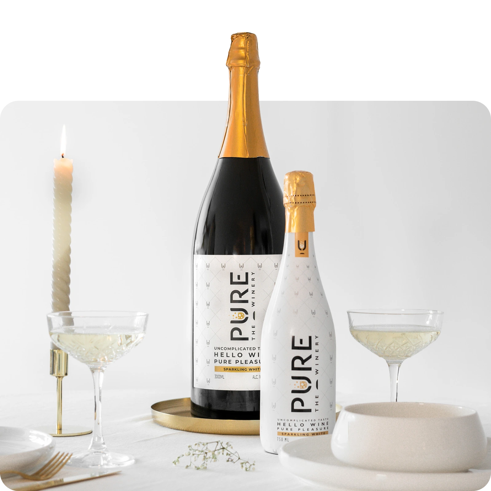 XXL (3L) Zero Sugar Sparkling Witte Wijn