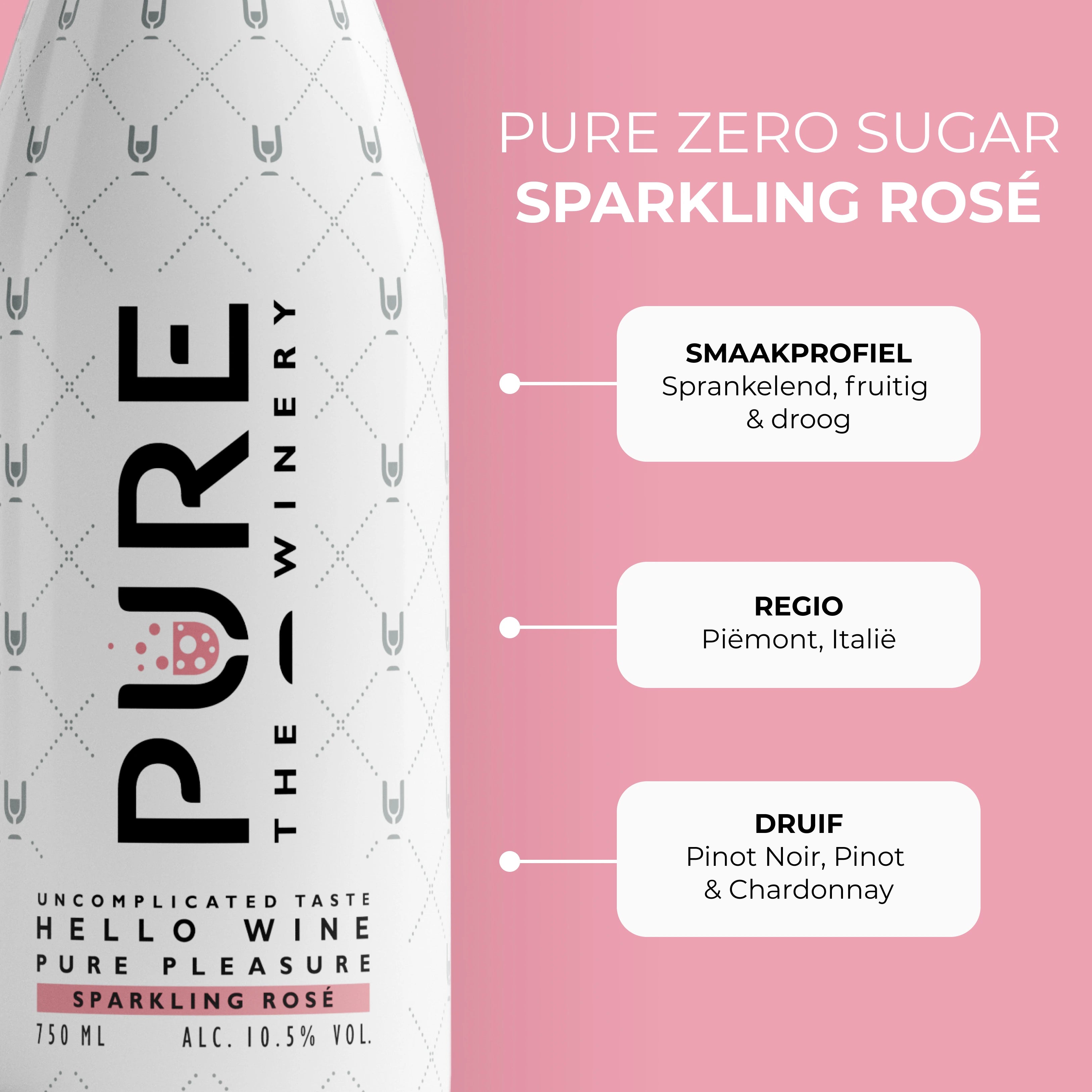 Zero Sugar Sparkling Rosé Wijn