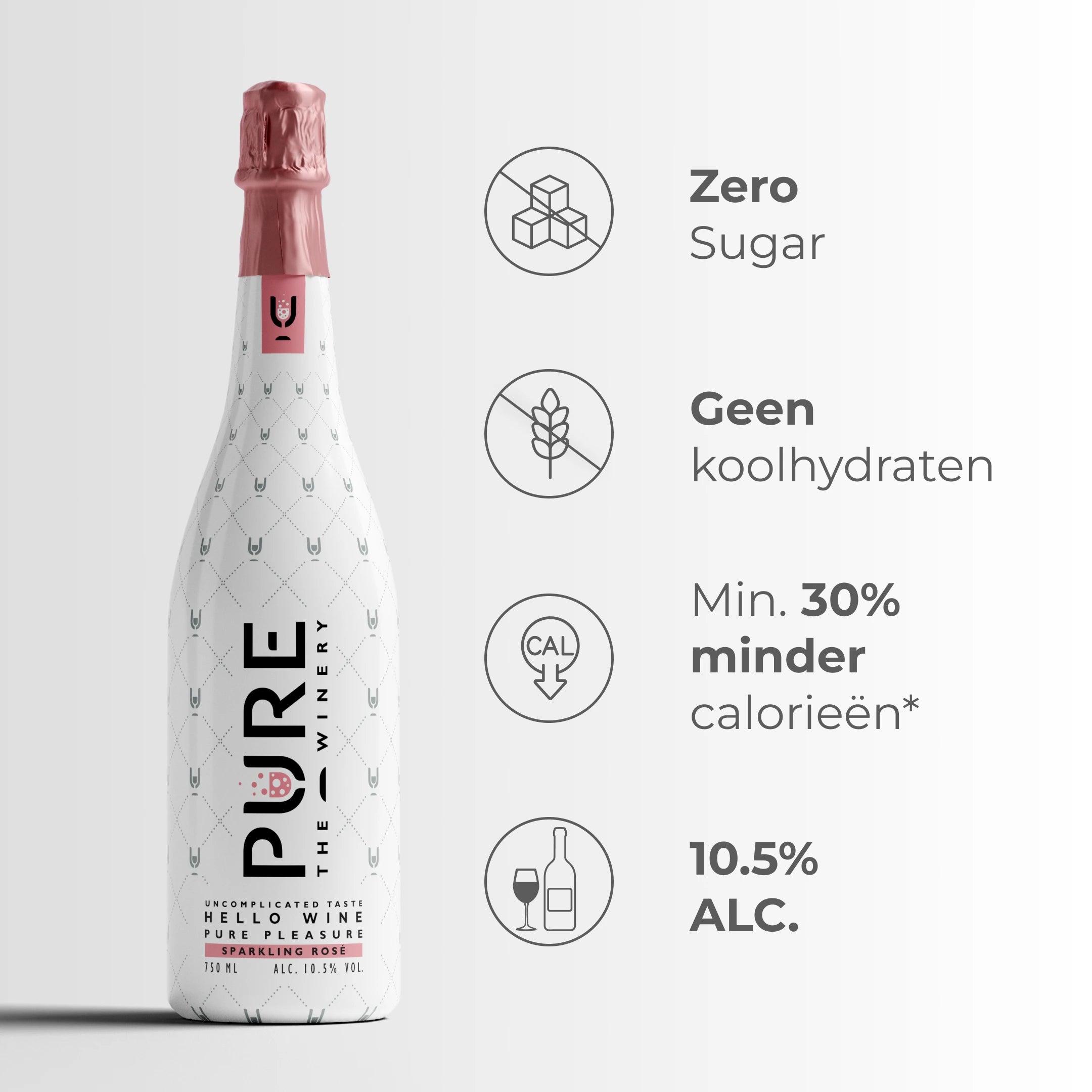 Zero Sugar Sparkling Rosé Wijn