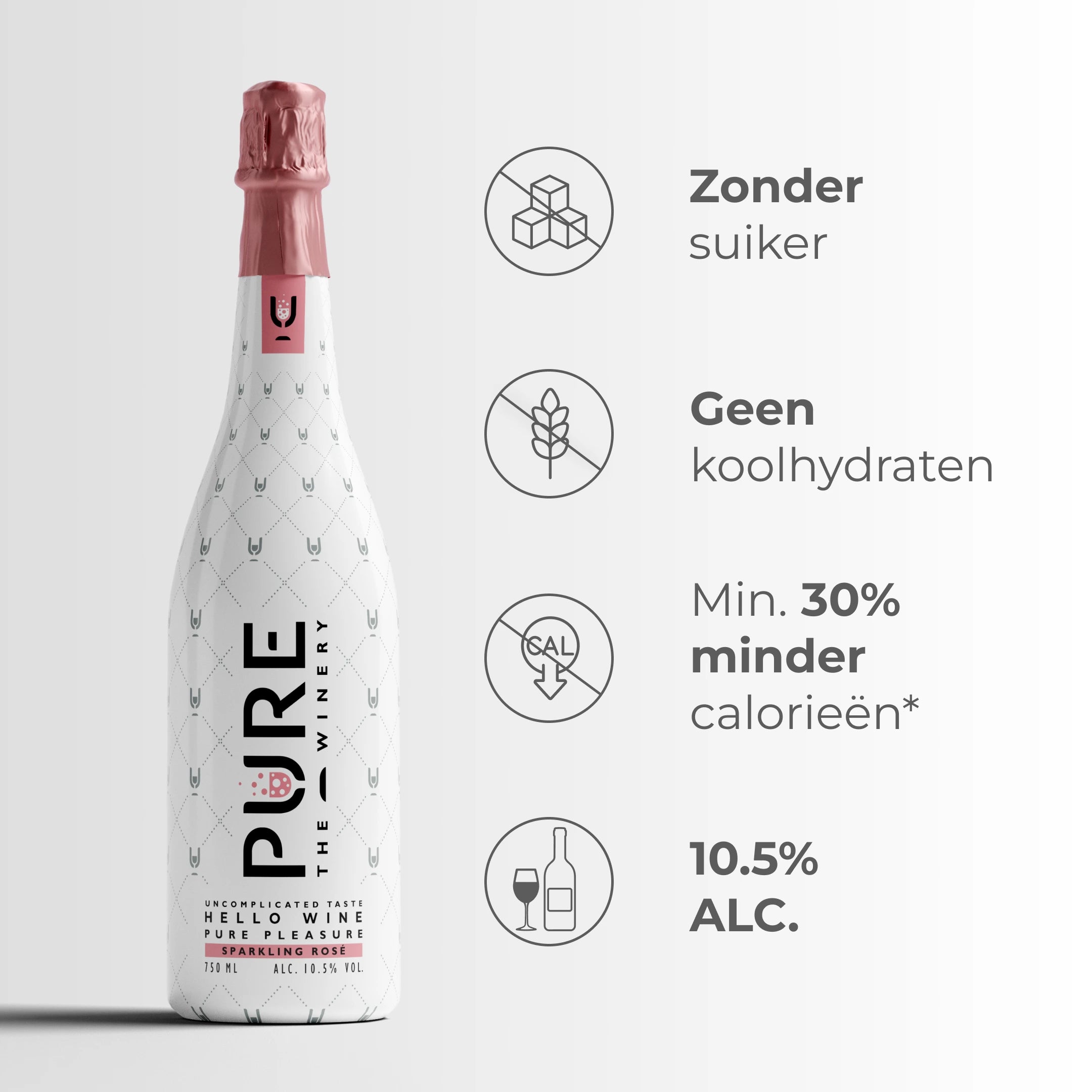 Zero Sugar Sparkling Rosé Wijn